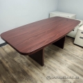 approx. 84" Mahogany Boat Shaped Boardroom Table